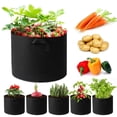 thumbnail image 2 of Pebbuoy Non-woven Planting Bag Outdoor Garden Plant Pot with Reinforced Handles Large Capacity Breathable Tomato Potato Grow Bag, 2 of 7