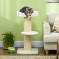 thumbnail image 2 of PawHut Cat Tree w/ Sisal Mat Scratching Post Cat Bed Cushion, 2 of 10