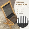 thumbnail image 2 of Gymax 2PCS Folding Chairs w/ Quick-Folding Portable Design Woven Rope Seat Porch Patio, 2 of 6