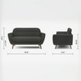 thumbnail image 7 of Artdeco Home Oakland Loveseat Sofa, Charcoal, 7 of 7