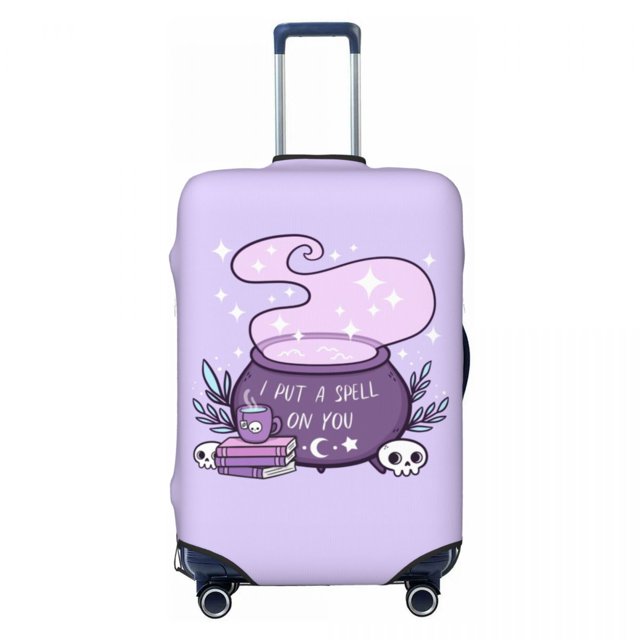 Custom Halloween Witch Gothic Skull Luggage Cover Cute Suitcase Protector Covers Suit For 18-32 inch