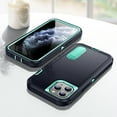 thumbnail image 6 of SaniMore for iPhone 11 Pro 6.1" 2019 Hybird Case, Rugged PC Back Shockproof TPU Shell Metal Hidden Kicksatnd Drop Resistant Anti-slip Heavy Duty Protective Case for iPhone 11 Pro, Darkblue+Mint, 6 of 8