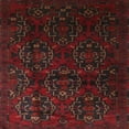 thumbnail image 1 of Ahgly Company Machine Washable Indoor Square Traditional Bakers Brown Area Rugs, 6' Square, 1 of 7