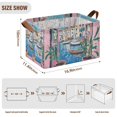 thumbnail image 7 of Yayeee Foldable Storage Basket for Shelves with Handles Waterproof Cloth Bins, Blue Plants Window, 7 of 7