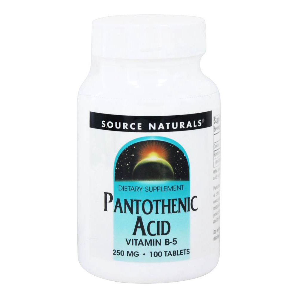 Source Naturals Pantothenic Acid Vitamin B5 250 mg. 100 Tablets