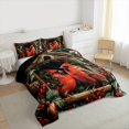 thumbnail image 3 of Manfei Christmas Robin Bedding Comforter Set, Winter Plant Fruit Twin Comforter Sets, Rustic Farmhosue Cabin Reversible Bedding Set, Super Cozy Room Decor, 2-Piece, 3 of 8