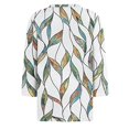 thumbnail image 5 of CIENVNSTG Womens Tops 3/4 Length Sleeve Crew Neck Shirt Summer Fashion Printed Tunic Tops Basic Tees Blouses Loose Fit Pullover Mint Green M, 5 of 5