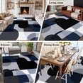 thumbnail image 5 of 5'x7' Area Rugs, Navy Blue Black Indoor Outdoor Area Rug for Living Room Bedroom, Art Modern Abstract Geometric Washable Bathroom Rugs Kitchen Floor Carpet Mats Home Decor Aesthetic, 5 of 8