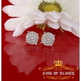 thumbnail image 3 of King of Bling's 10K Real Yellow Gold with 1.20CT Real Diamond Men's/Women's Stud Round Earrings, 3 of 12