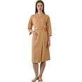 thumbnail image 1 of Women Robes Unisex Breathable Solid Color Bathrobe Splicing Home Clothes Robe Coat Woman Blending Pajamas, 1 of 7