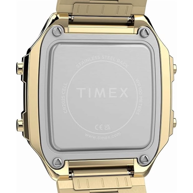 Timex Men's World Time Digital 40mm Watch - Gold-Tone Bracelet