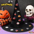thumbnail image 2 of 100Pcs Halloween Buttons for Crafts, Halloween Pumpkin Skull Ghost Witch Bat Shaped Fall Wooden Sewing Buttons for Craft, 2 of 5