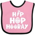 thumbnail image 3 of Inktastic Easter Hip Hop Hooray with Eggs and Carrot Boys or Girls Baby Bib, 3 of 4
