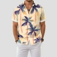thumbnail image 2 of Mens Hawaiian Shirt Short Sleeve Button Down Shirts Tropical Floral Summer Beach Shirts,S-3XL, 2 of 7