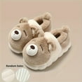 thumbnail image 6 of Men'S & Women'S Bear Slippers - Plush Lining Non-Slip EVA Sole Slip-On House Shoes with Cute Bear Face Design, Soft Fabric Upper & Arch Support - Cozy Indoor Winter Footwear for Adults, Unisex Winter, 6 of 9