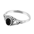 thumbnail image 5 of Vintage Art Deco Filigree Oval Black Onyx Sterling Silver Ring for Female Anniversary-7, 5 of 5