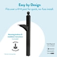 thumbnail image 3 of Architectural Mailboxes Landover 4x4 Slip Over Aluminum, Mailbox Post in Black, 3 of 8