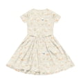 thumbnail image 4 of yuCgh Easter Dress for Toddler Girls, Short Sleeve Summer Dress with Pocket, Colorful Print Casual Party Dress for Easter Celebration,Earthy Yellow 160, 4 of 5