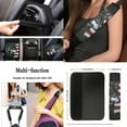 thumbnail image 4 of Jeiento Wolf Car Front Back Seat Covers with USA Flag Steering Wheel Cover Seat Belt Pads Arm Rest Cover Cup Coasters Keychain Chapstick Holder Set of 13 Interior Auto Accessory Universal Fit, 4 of 8