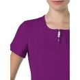 thumbnail image 3 of koi Lite Women's Serenity Round Zip Neck Solid Scrub Top, 3 of 5