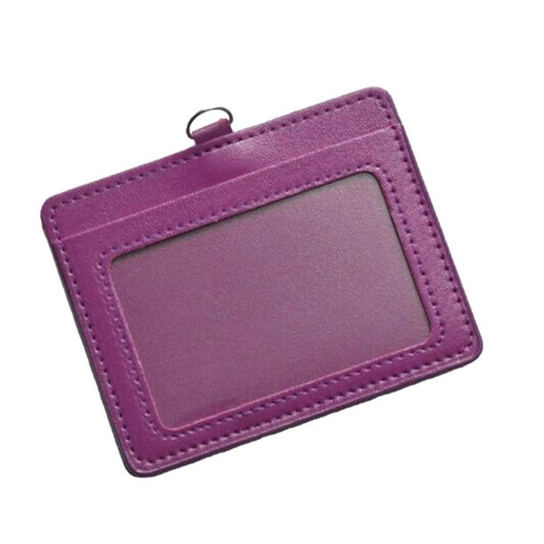 Matsuzay 10 fundas protectoras para tarjetas de identificación, fundas multifuncionales para tarjetas de autobús Carpetas de archivos Horizontal/Morado