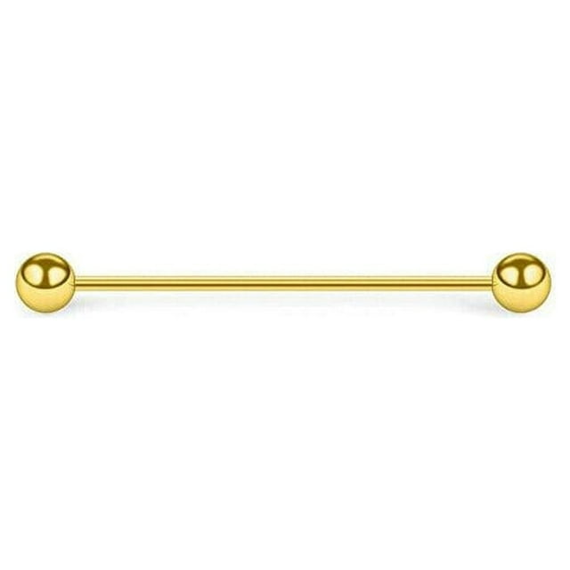 16G Industrial Barbell Surgical Steel Anodized Body Piercing Jewelry 38mm Long