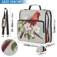 thumbnail image 3 of Water-Resistant 3-Ring Binder Organizer with Multiple Pockets Zipper Binder Bag for Office Beautiful Red Bird, 3 of 8