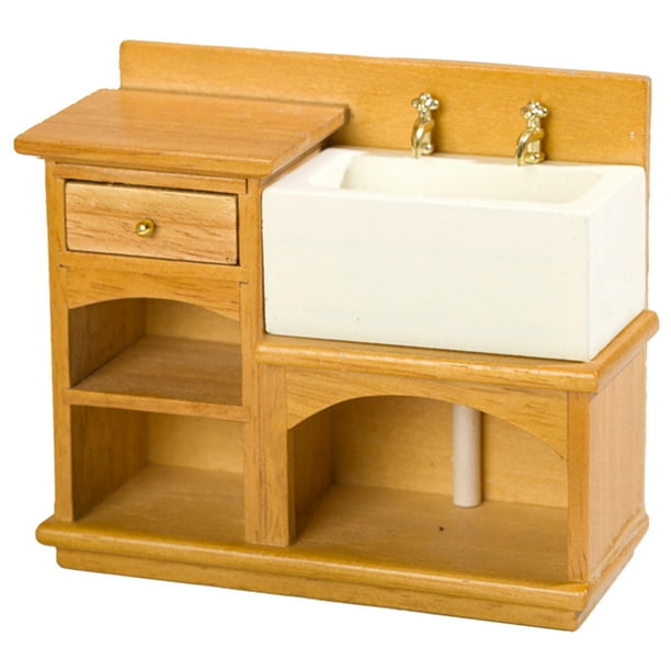 GOOHOCHY Mini casa, lavabo de baño en miniatura, lavabo de baño en miniatura, lavabo para lavarse las manos, accesorio para escena de baño
