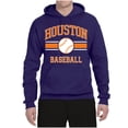thumbnail image 2 of Wild Bobby City of Houston Baseball Fantasy Fan Sports Unisex Hoodie Sweatshirt, Purple, X-Large, 2 of 6