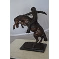 thumbnail image 6 of Nifao Wooly Chaps Bronze Statue by Remington Handcrafted in Detailed Bronze – Bronze Statue, Western Art, 19"L x 11"W x 23"H, 6 of 16