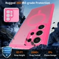 thumbnail image 5 of for Samsung Galaxy S24 Ultra Case, Compatible with Mag-Safe, Support Magnetic Car Mount, Shockproof Military-Grade Protection, Magnetic Phone Case for Samsung Galaxy S24 Ultra, Rose, 5 of 6