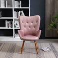 thumbnail image 4 of Roundhill Furniture Doarnin Wingback Chair, Mauve, 4 of 10