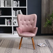 Roundhill Furniture Doarnin Wingback Chair, Mauve