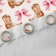 thumbnail image 4 of jejeloiu Pink Cute Bowknot Blackout Curtains Set of 2 (52x84 Each),Western Cowgirl Boots Window Curtains For Women, 4 of 6