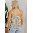 thumbnail image 2 of Women's White Boho Floral Ruffle Spaghetti Strap Summer Tank Top - [ZhiHiMeRi] | (US 12-14)L, 2 of 12