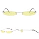thumbnail image 3 of Lentes pequeños Gafas de sol 400 Diseñador Gafas de plástico para conducción unisex al aire libre Amarillo claro Hugo Gafas de sol de mujer de moda, 3 of 8