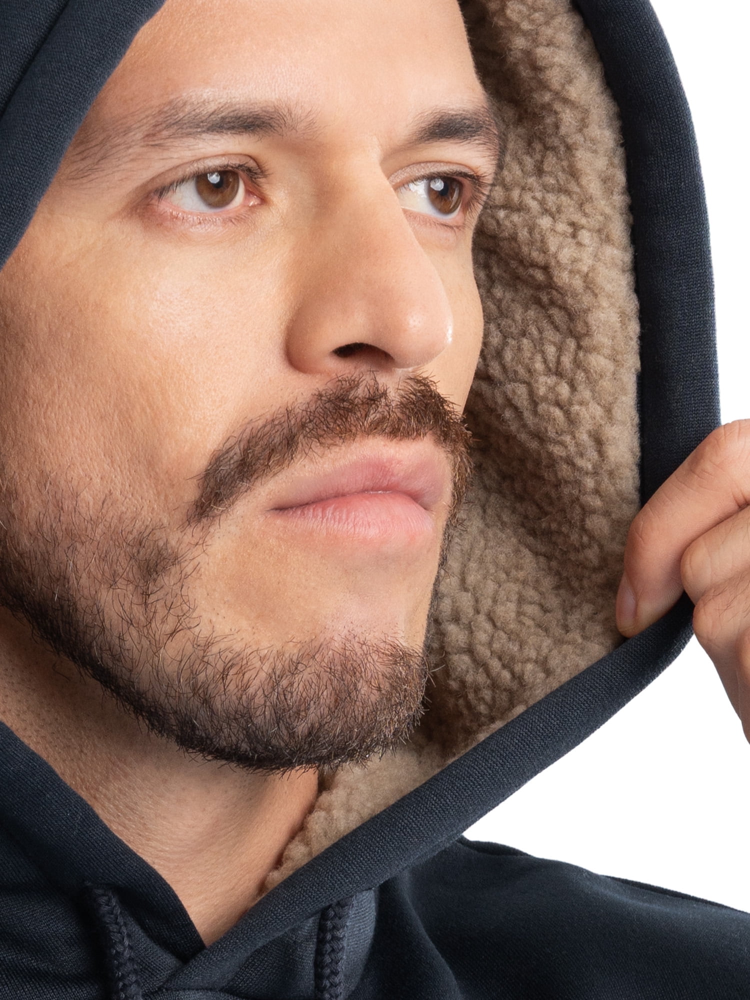 Wrangler Workwear Men's and Big Men's Relaxed Pullover Hoodie with Faux Shearling Lining, Sizes S-3XL