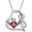 01-Jan-Garnet, variant on Claddagh Infinity Necklace for Women, S925 Sterling Silver White Gold -plated Birthstone Infinitive Love Heart Pendant Necklace Irish Jewelry Anniversary Birthday Gift