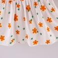 thumbnail image 5 of Odeerbi Girls Dresses Toddler Baby Kids Sleeveless Floral Princess Dress Hat Outfits Orange, 5 of 9