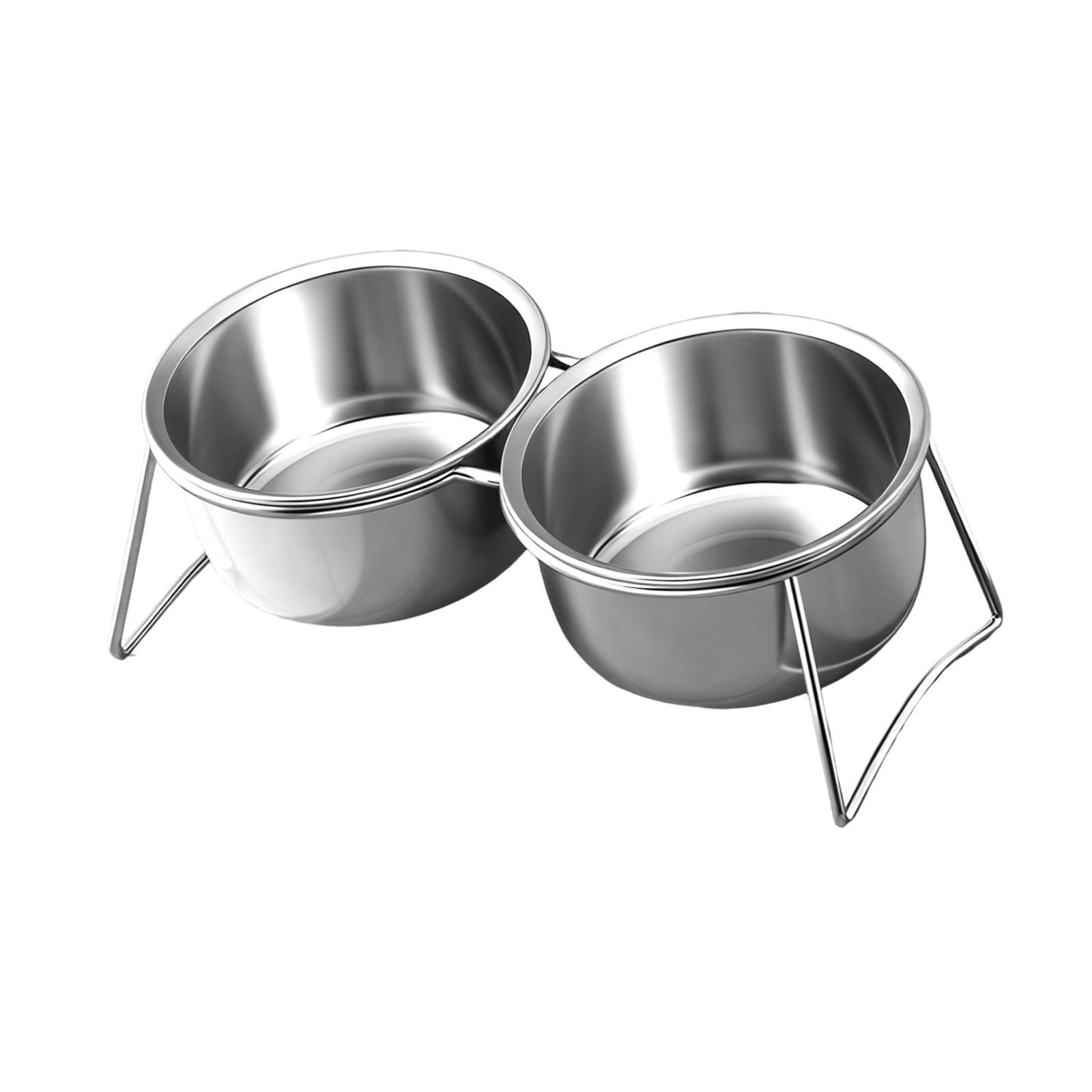 Pet Dish Raised Dog Bowl Elevated Feeding Stand Stainless Steel Material for Dogs Cats