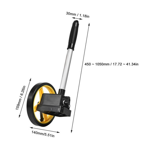 Khall Measuring Wheel, Distance Wheel, Portable For Surveyors Construction Workers