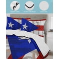 thumbnail image 4 of Quilts Queen Size, Puerto Rican Flag Soft Comforter Bedding Set for Bed, Vintage Geometric Art Wooden Lightweight Quilted Bedspread with Pillow Cover(2 Pieces) for All Season, 90x96 Inch, 4 of 6