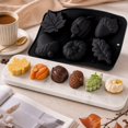 thumbnail image 5 of 6-Cavity Autumn Harvest Mousse Silicone Mold, Pumpkin Maple Leaf Acorn Design for Fall Baking Chocolate Soap and Candle, Baking Tool, 5 of 9