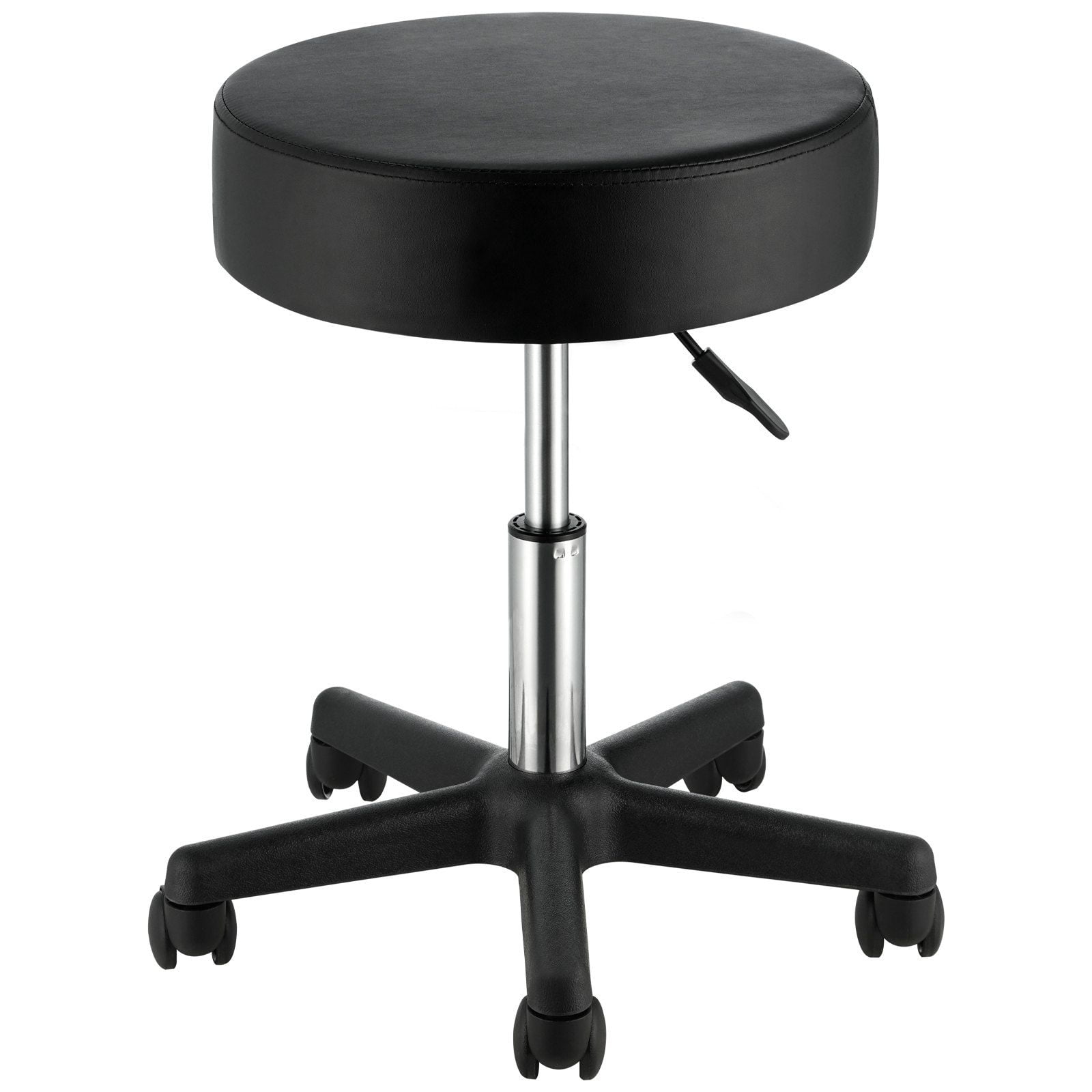 400 LBS Heavy Duty Swivel Stool with Wheels, Adjustable Height Rolling Stool, Ergonomic Seat for Salon, Tattoo, Bar, Medical, Black