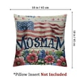 thumbnail image 4 of nygtbtfer Pillow American Flag Flowers Floral Throw Pillow Covers Cushion Case Pillowcase Decorations for Sofa Couch White, 4 of 7