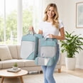 thumbnail image 5 of Packing Cubes Blue Compression 5 Piece Set Luggage Organizer Bags for Travel Suitcase Carry on Storage, 5 of 6