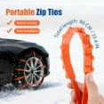 thumbnail image 2 of FYHALE Wheel Traction Straps	- Universal Anti-Skid Snow Tire Chains, 2026 New Emergency Traction Cables for Cars SUVs Trucks, Reusable Winter Safety Chains Snow Ice Mud (20pcs), 2 of 7