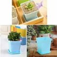 thumbnail image 2 of MYG pour Pots de Fleurs Carrés Colorés Ensemble de 10 - Mini Conteneurs en Plastique avec Plateaux de Drainage, Pots de Jardinage Réutilisables pour Plantes d'Intérieur et d'Extérieur, 2.7 x 3.12 Pouces, 2 of 5