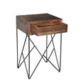 thumbnail image 4 of Crestview Bengal Manor Acacia Wood and Metal 1 Drawer Accent Table CVFNR720, 4 of 5
