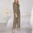 thumbnail image 5 of Wukai Leopard Print-2 Print Women's Pajama Set - Soft Long Sleeve Sleepwear for Comfort and Style-Medium, 5 of 9